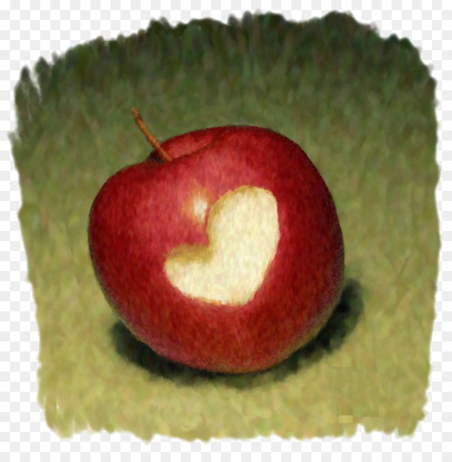 Herz Apfel - Gebissen eine Herz-förmige apple