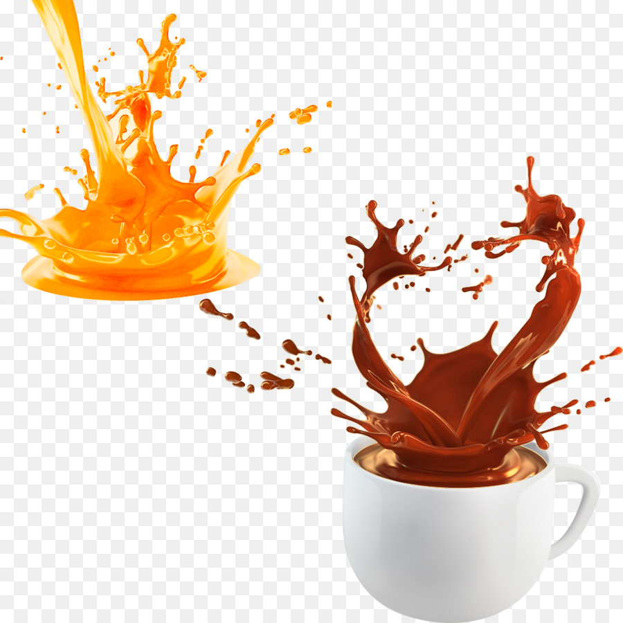 Kaffee Schokolade mit Milch Heiße Schokolade - schütteln Sie die Tasse Kaffee