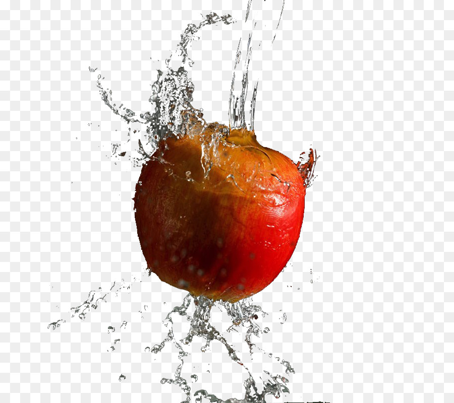 Apple Digitale Wasserzeichen Tropfen - Sie gießt das Wasser rot apple