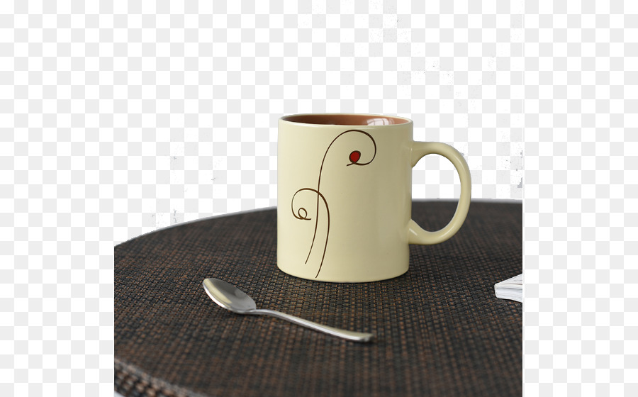 Tabella di Caffè tazza Mug - Nero tazza sul tavolo