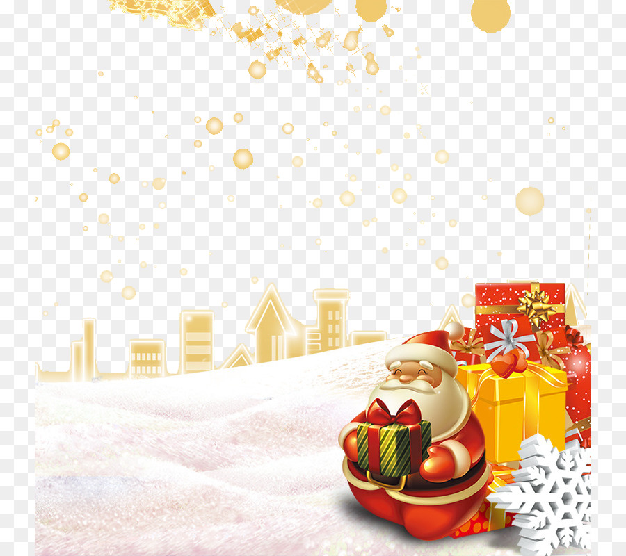 Poster regalo di Natale - Babbo Natale, regali di Natale sfondo