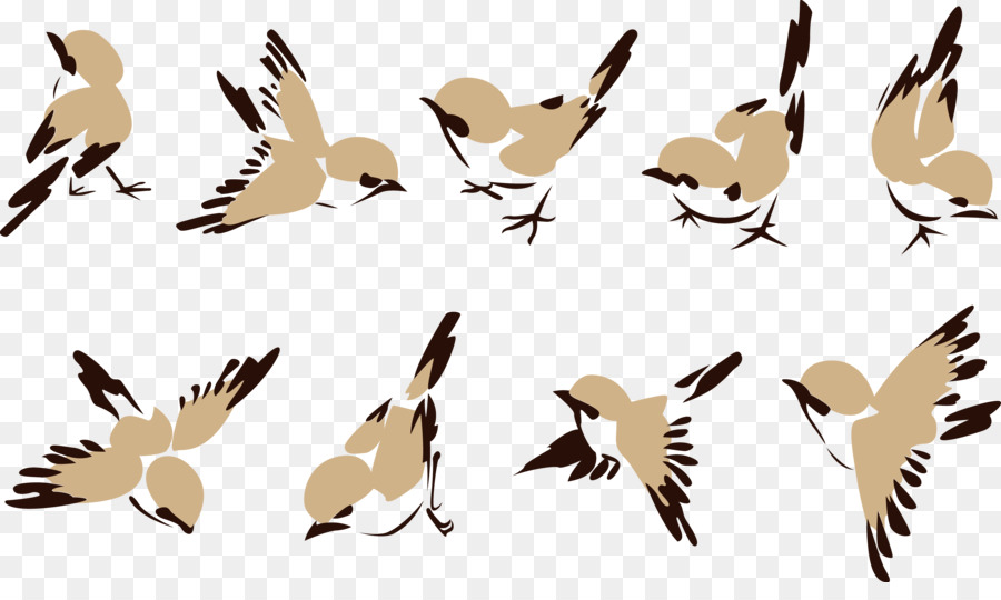 Nhà Sparrow Chim Clip nghệ thuật - Bút mực Jane Chút Sparrow.