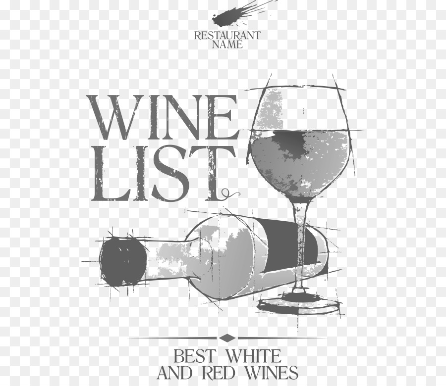 Vino rosso Vino Menu con la lista - vino vettore materiale