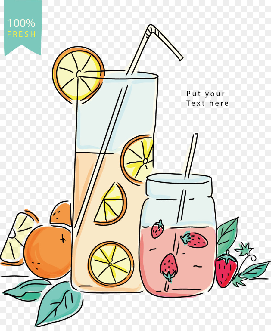 Nước cam Poster Uống - Véc tơ sơn hai ly nước