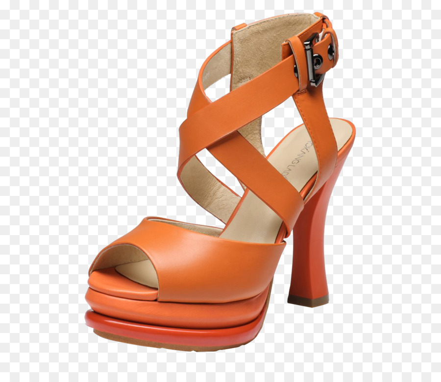 Sandale, Schuh mit Hohen Absätzen Schuhe - Orange Böhmen wind high heels