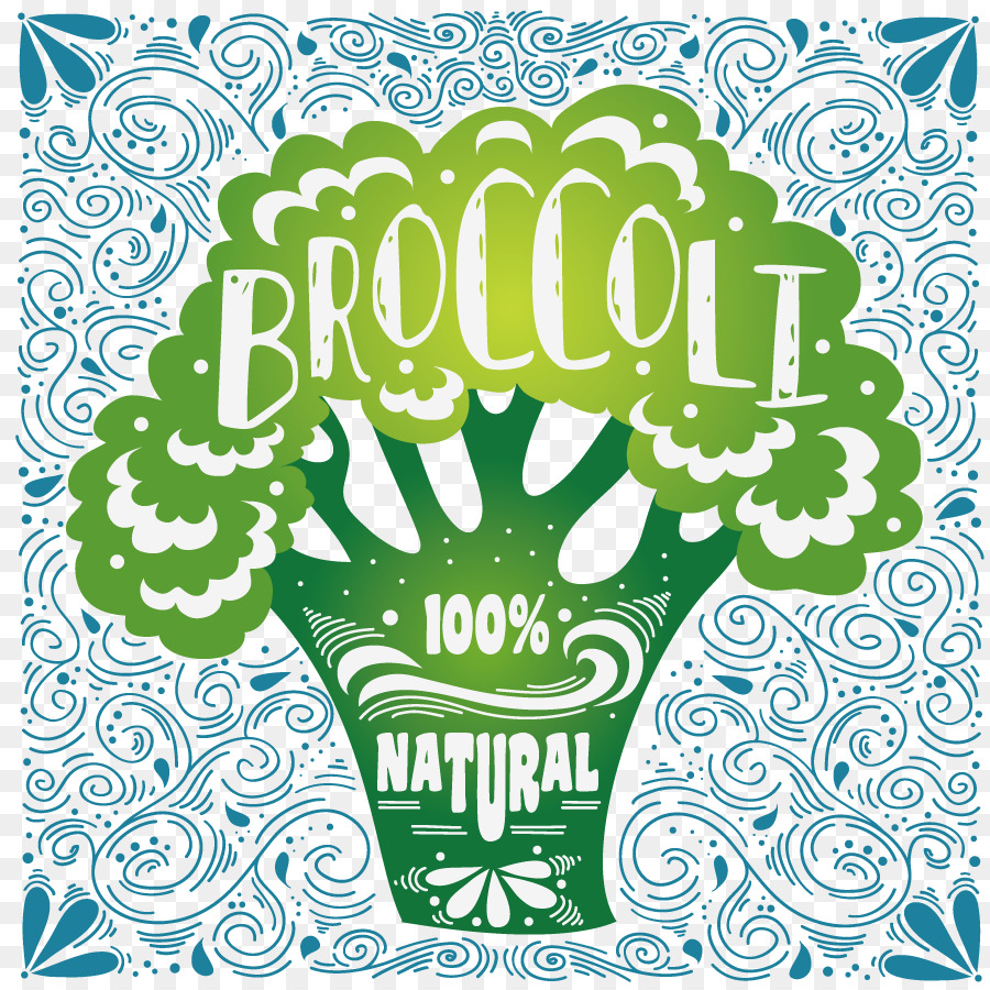 Bio-Lebensmittel Brokkoli Gemüse-Zeichnung - pflanzliche Nahrung