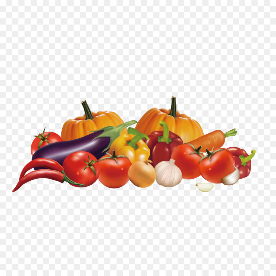 Succo di alimenti Biologici, Salute alimentare, Illustrazione - Vettore di frutta e verdura
