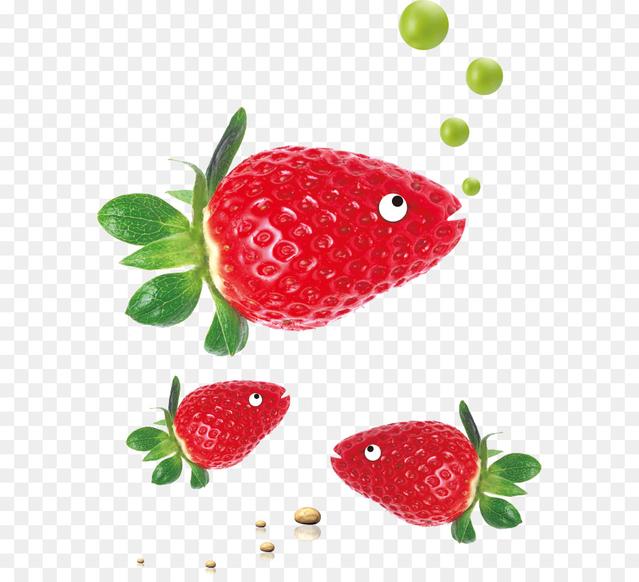 Poster Cafeteria Werbung Kultur - Kleine Erdbeer-Fisch