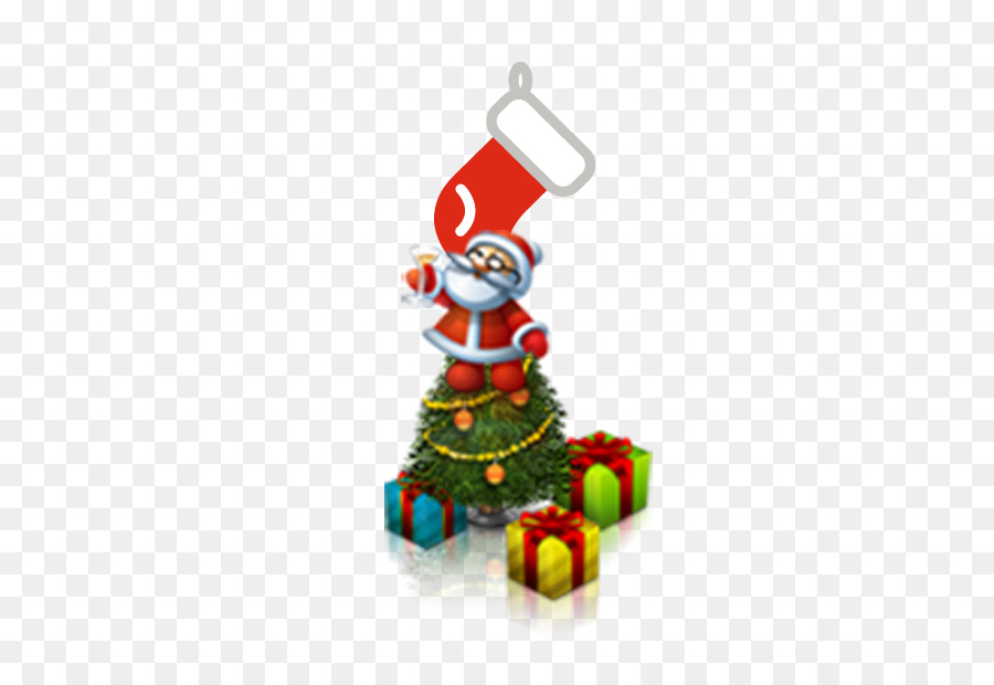 Santa Claus Weihnachtsschmuck Weihnachtsbaum - Santa Claus Geschenk-Boxen-Kombination