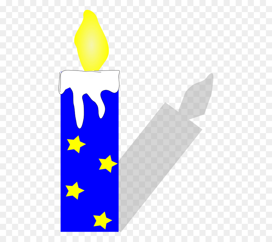 Candela Free Clip art - Blu cartone animato candela accesa