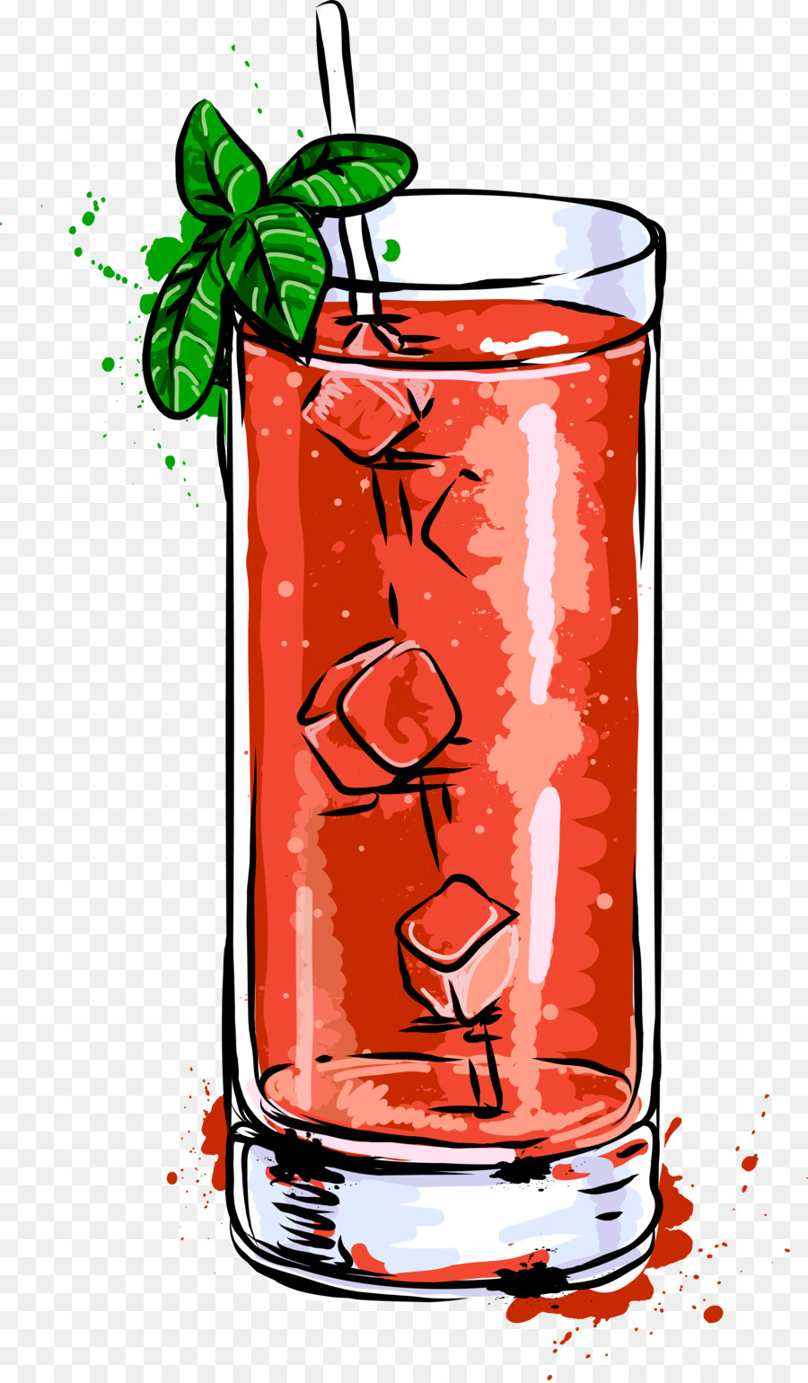 Cocktail Margarita Cosmopolitan Bloody Mary Zeichnung - Red Delicious Saft