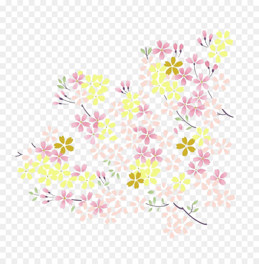 Blütenblatt-Blume Kirschblüte - Schöne hand gemalt Kirsche Bäume Schnalle material