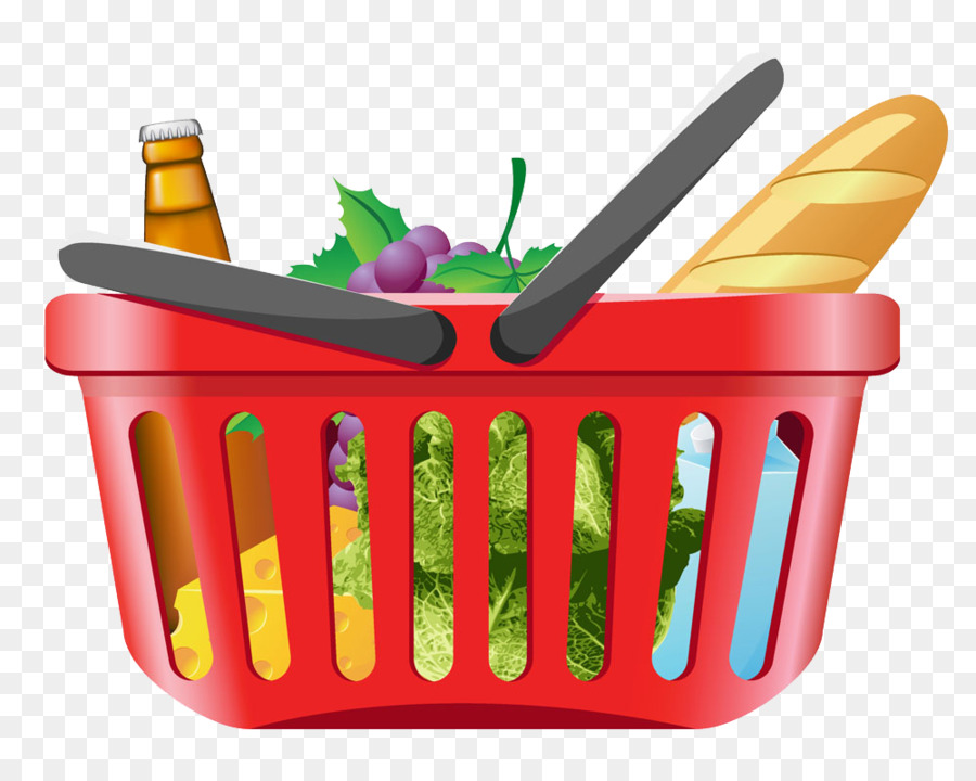 Warenkorb Lebensmittelgeschäft Clip-art - Gemüse und Obst