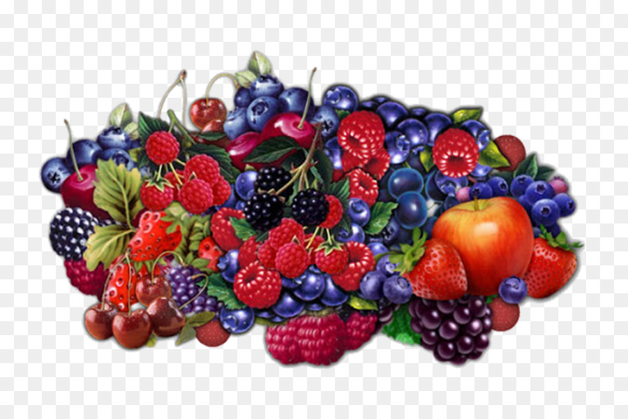 Torte Obst Berry Cherry Amorodo - Hand-gemalt, Erdbeere, Maulbeere