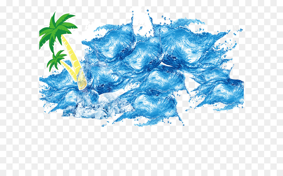 Caduta di Vento onda - Acqua di mare spray di cocco