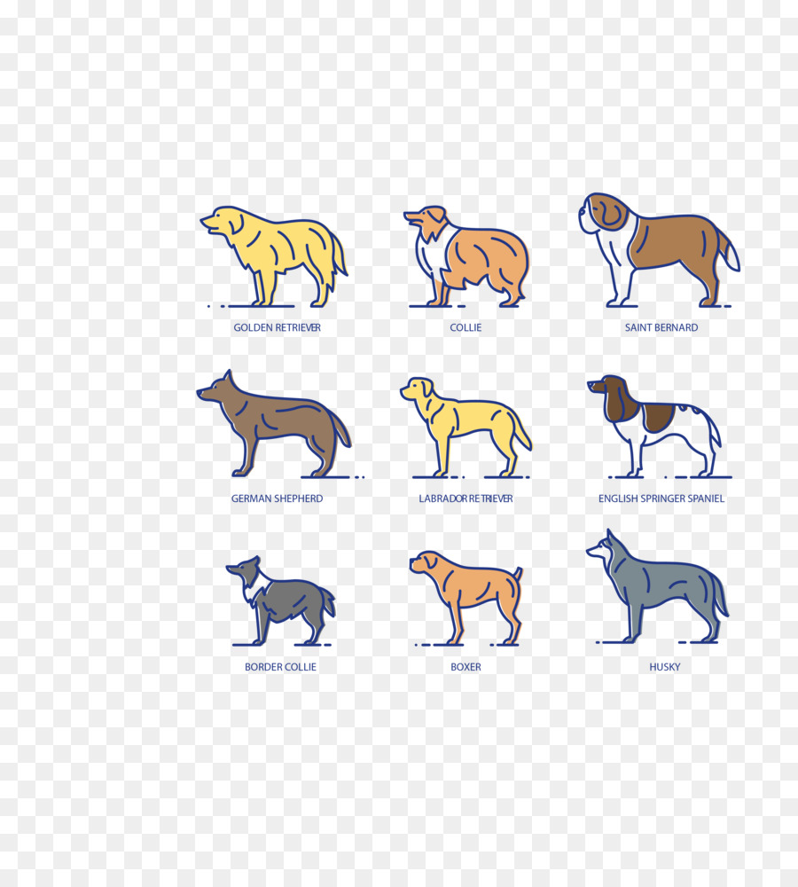 Pekingese Niedlichkeit Pet-Symbol - Vektor-Farbe neun Hund-Muster