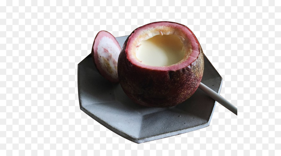 Pudding Kokos-Designer - Runde rosa Kokosnuss-Schale Pudding-Bild