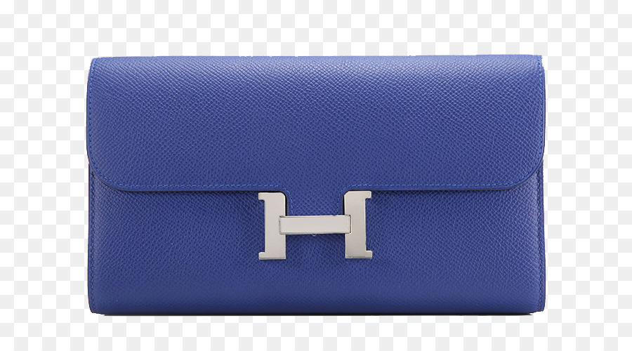 Handtasche Brieftasche Hermxe8s Leder Birkin bag - HERMES (Hermes) langen Abschnitt dark blue-Geldbörse