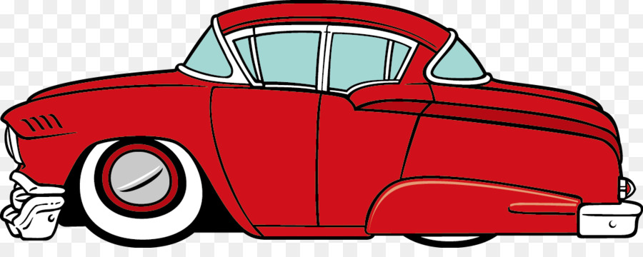 Năm 1950 xe Cổ Clip nghệ thuật - Chiếc xe màu đỏ