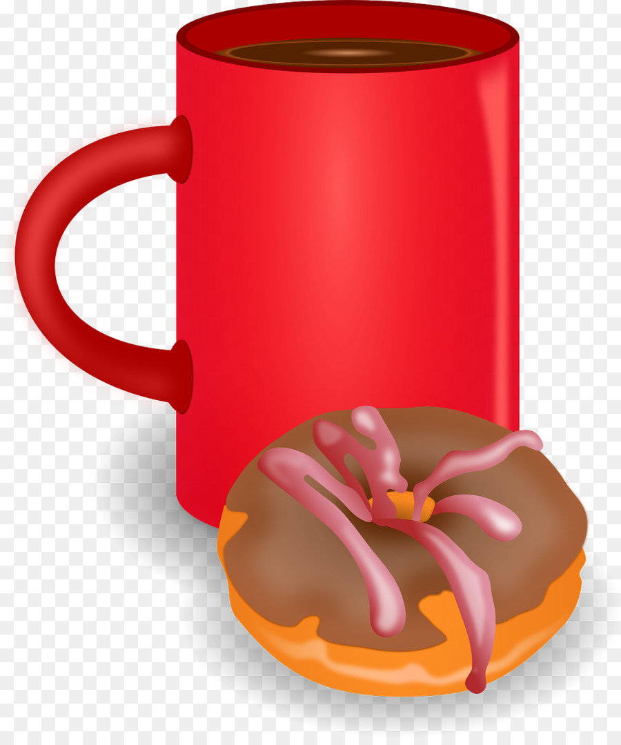 Kaffee-Donut-Cafe, Frühstück, Bäckerei - Kaffee mit Kuchen