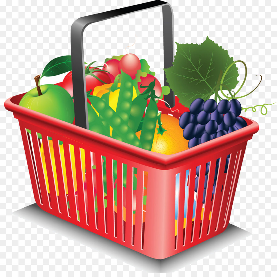 Bio-Lebensmittel Supermarkt Korb - Gemüse und Obst