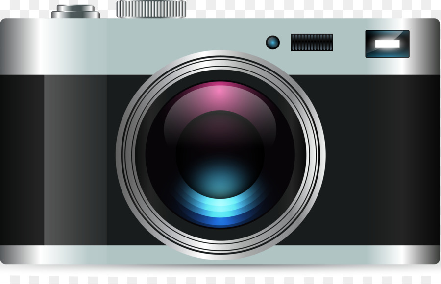 La pellicola fotografica obiettivo della Fotocamera Fotografia - Vettore di dipinti a Mano realistica fotocamera