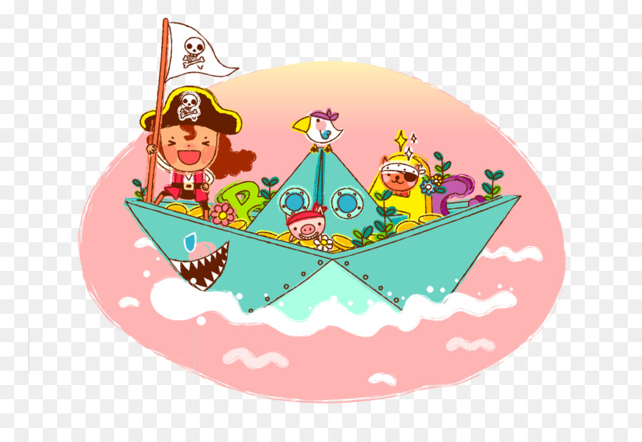 Cartoon pittura Imbarcazioni Illustrazione - bambino modelli di pagina