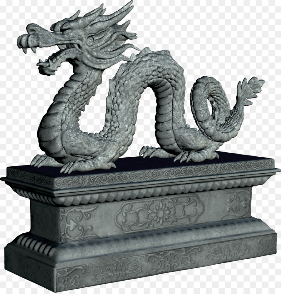 Scultura in pietra del Drago Figurine - Scultura in pietra, dragon tirare il materiale