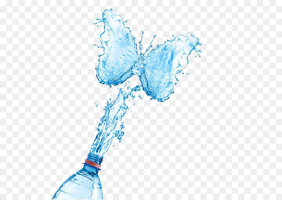 Mineralwasser, Gereinigte Wasser-Wasser-Flasche Abbildung - Schmetterling