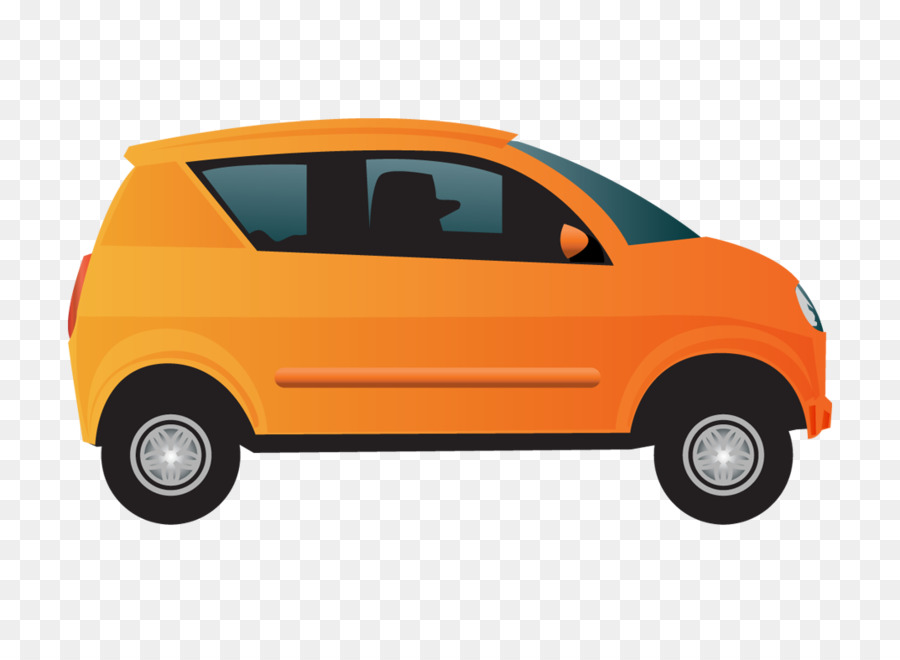 Compact car Vector Motors Corporation Clip-art - Orange Vektor-Auto