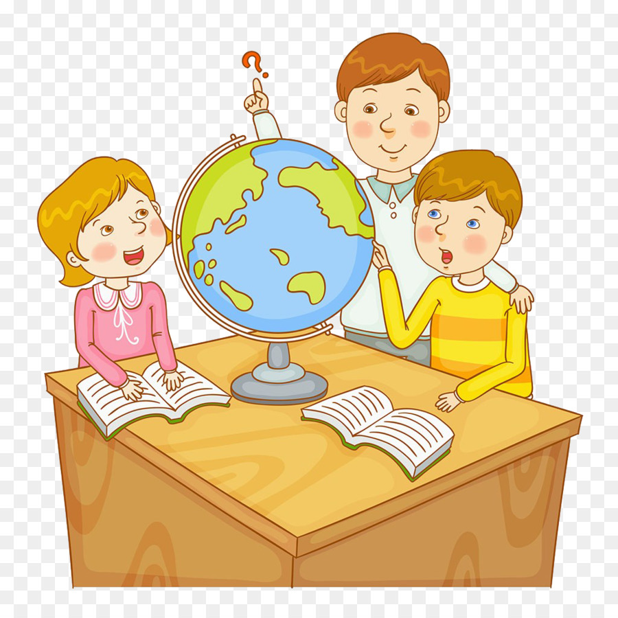 Studente Insegnante Di Geografia Illustrazione - Un bambino di un corso di scienza
