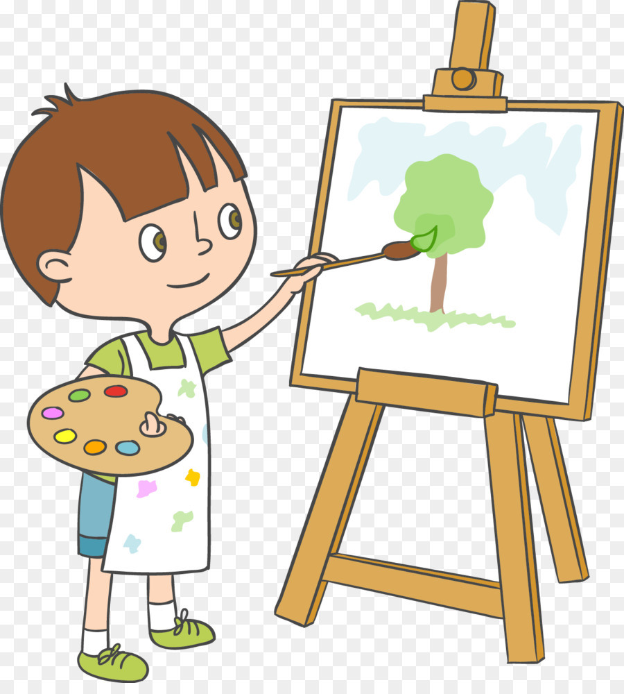 La pittura ad acquerello Cartoon Illustrazione - Di pittura per bambini