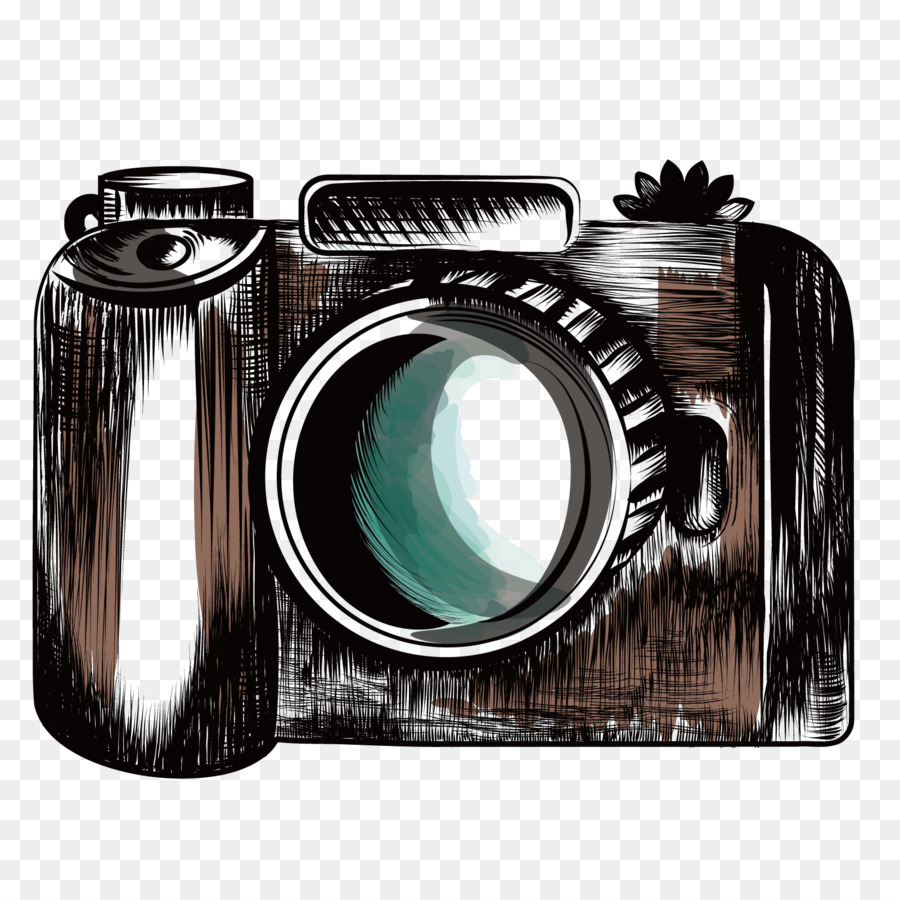 Fotocamera Canon EOS Fotografo Disegno - Vettore fotocamera REFLEX