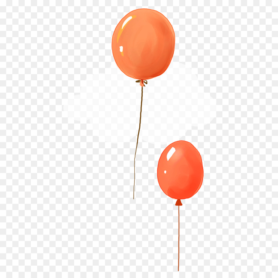 Adobe Illustrator Illustration - Zwei orange Luftballons