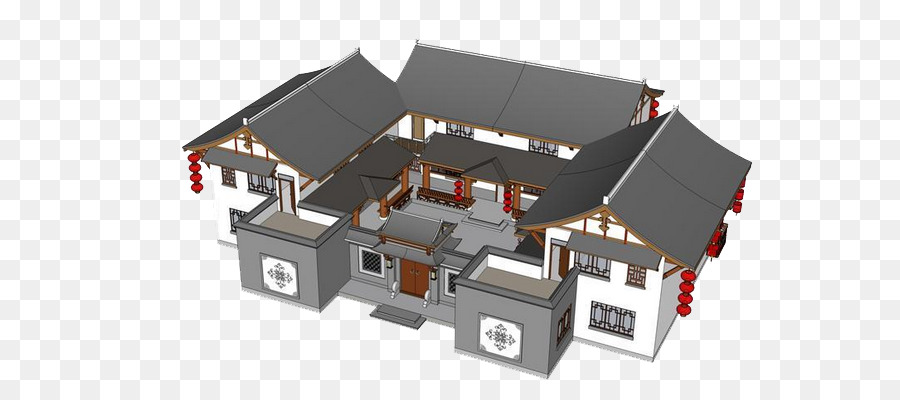 Siheyuan Architettura del modello di Scala del modello di Edificio - Antica costruzione di modelli di materiale