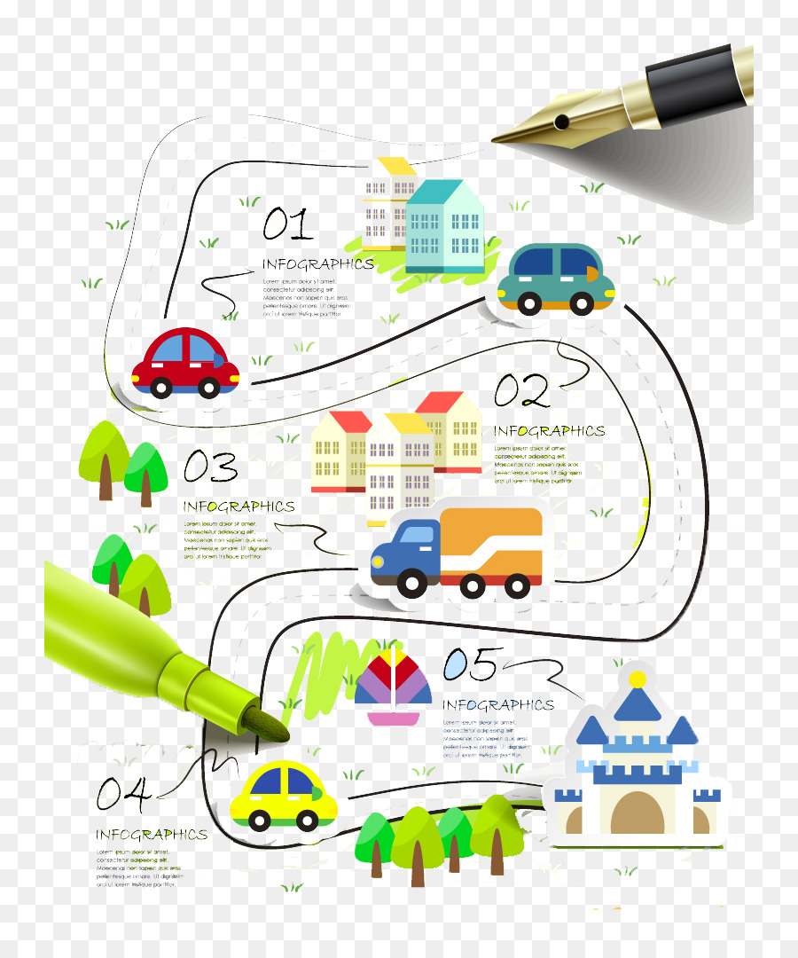 Infografik Zeichnung Clip art - Exquisite city-Karte Vektor material-Business-Informationen