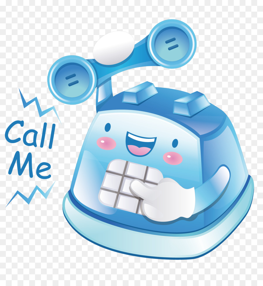 Cabina telefonica Cellulare - Blu cartone animato telefono