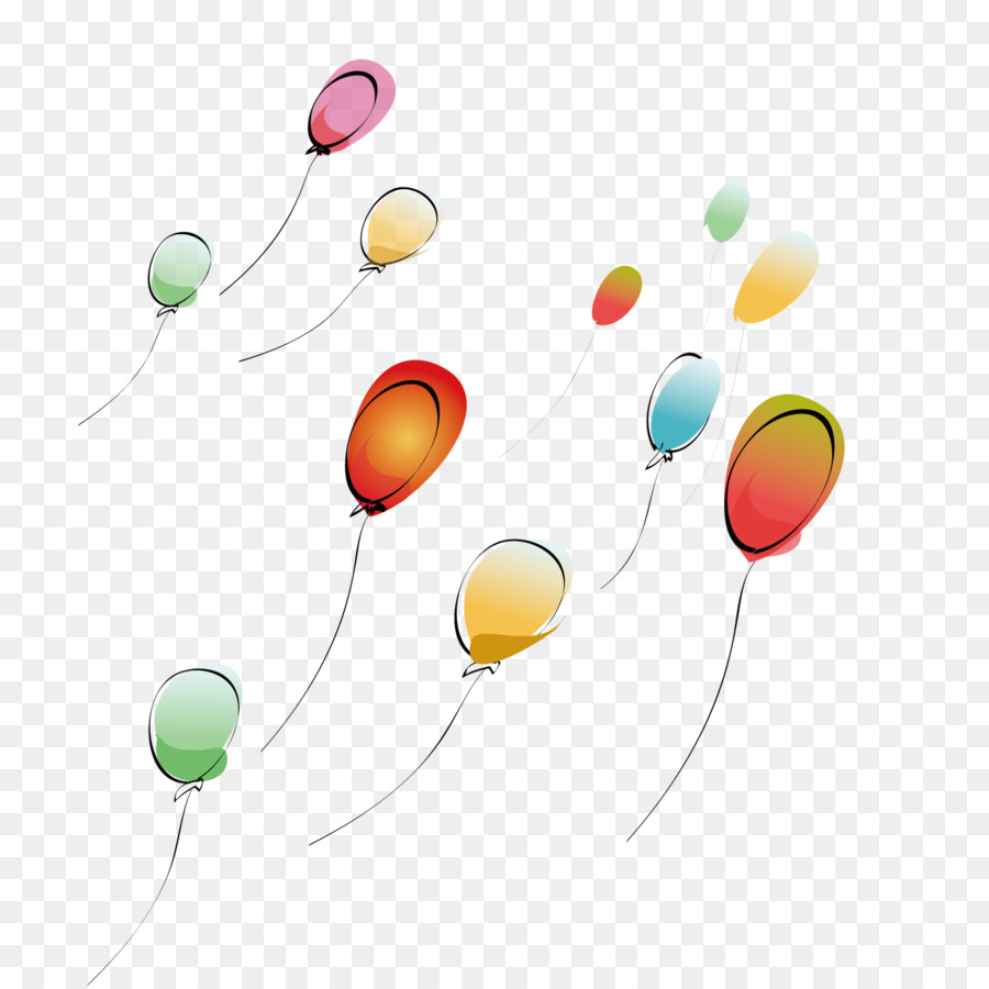 Balloon Festival Tanabata - Dipinti a mano, colorato, vettoriali palloncino