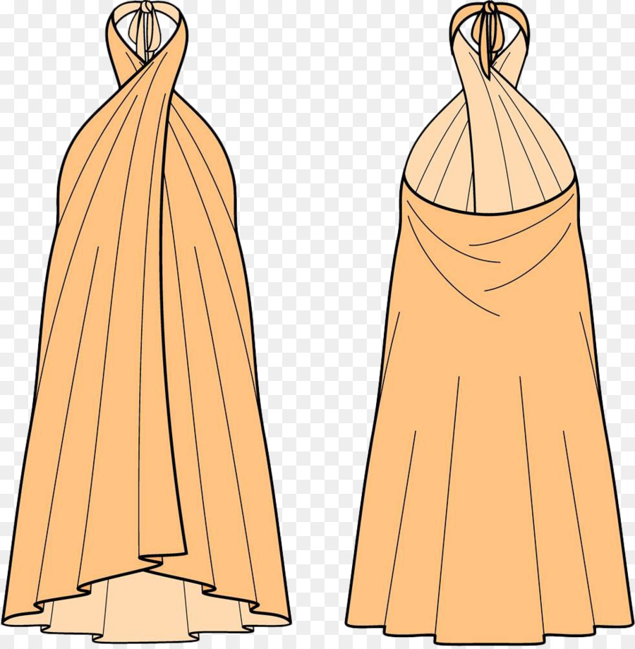 Kleid Kleid Rock Illustration - Gelb gelb Kleid