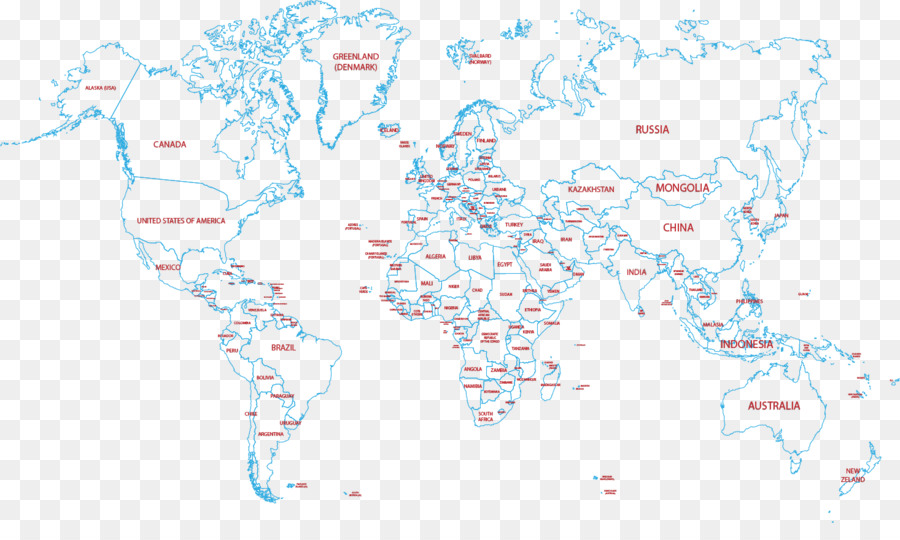 Bản Đồ Thế Giới Văn Minh Họa Sky - bản đồ màu xanh của thế giới