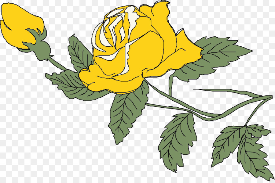 Strand-rose-Hochzeit-Jubiläum-Illustration - Vektor-Gelbe Rose