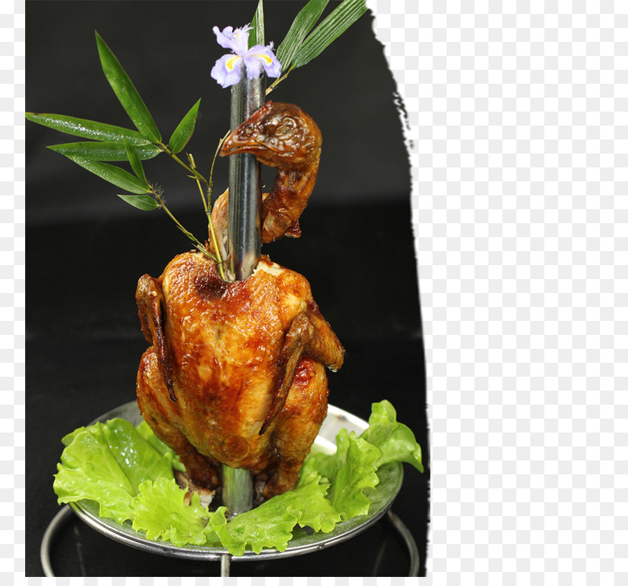 Gebratenes Huhn-Rezept Gericht - Tinte Stil Huhn