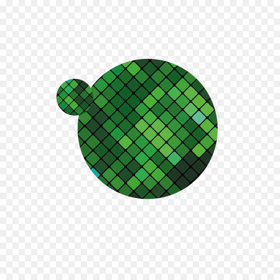 Grüne Mosaik-Symbol - grüner Ball