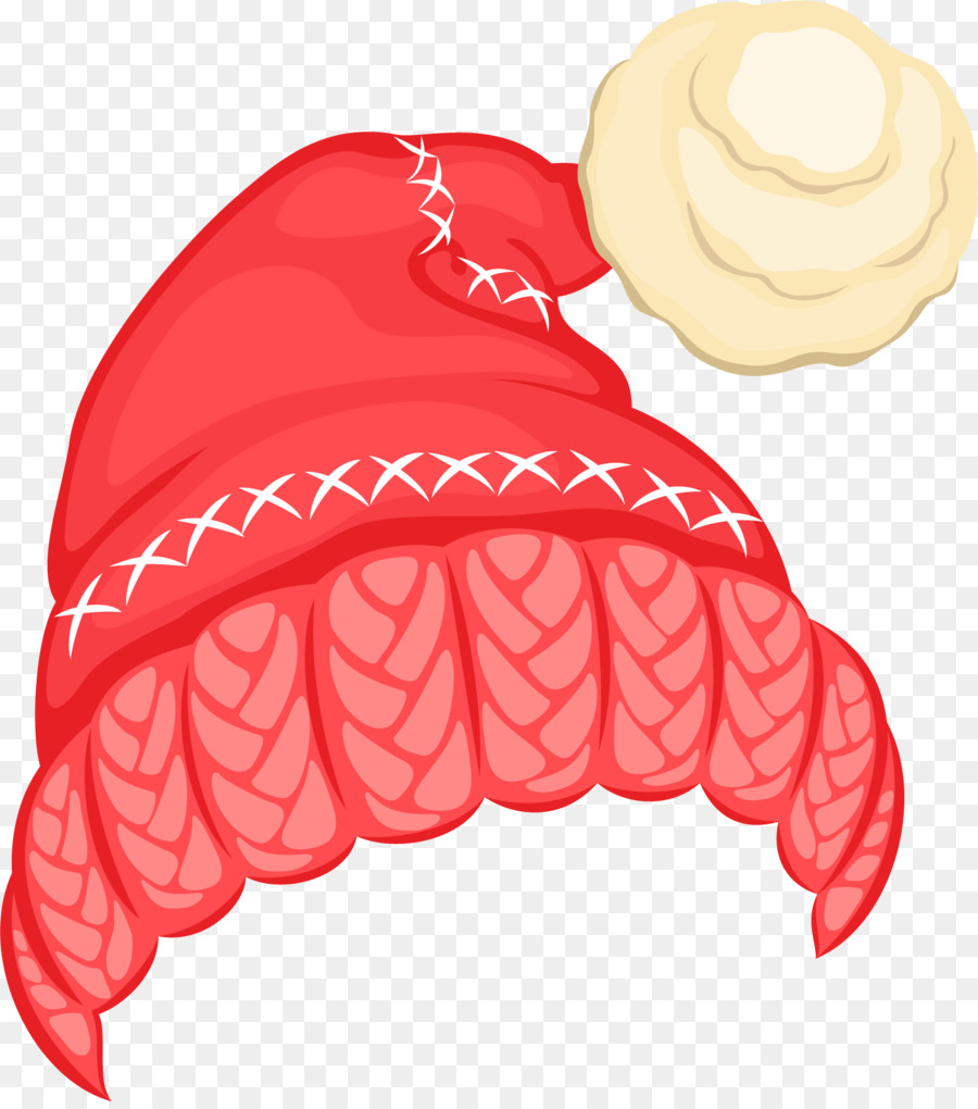 Pupazzo di neve di Natale Clip art - Dipinto a mano red hat palla