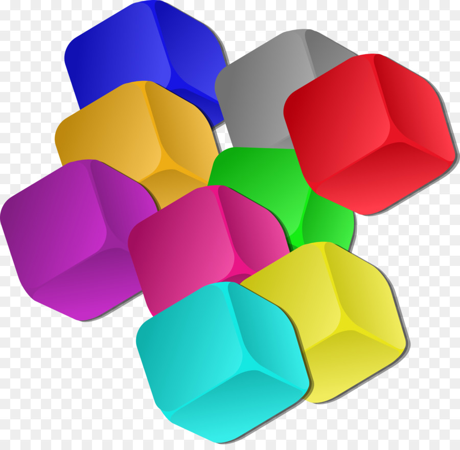 Khối Rubik hình Dạng nghệ thuật Clip - hình vuông đầy màu sắc