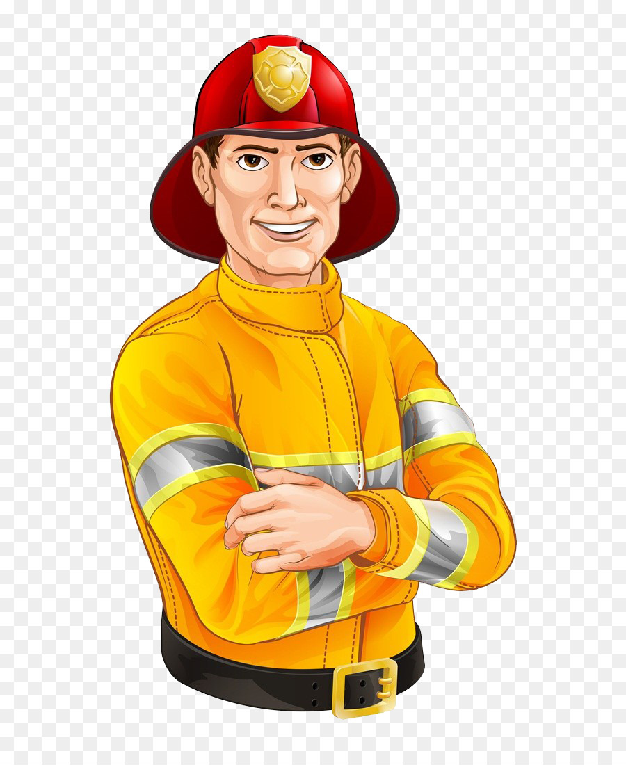 Feuerwehrmann Polizist Zeichnung Illustration - Ein Mann mit einem Hut