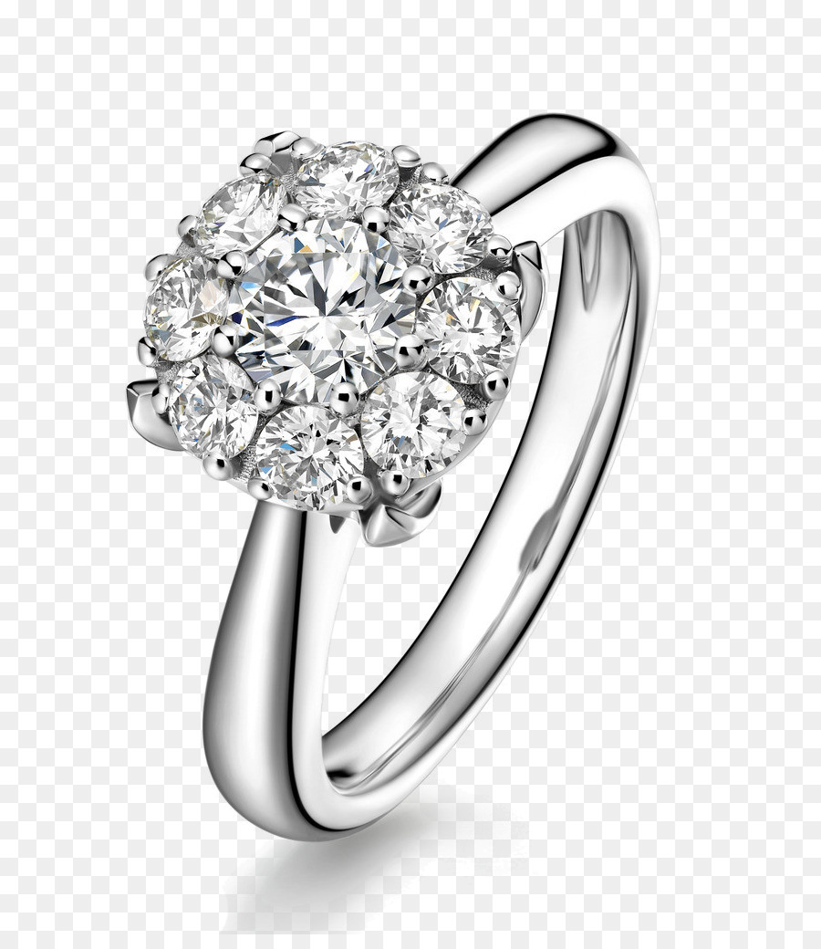 anello con diamante - Il lusso e la bella multi-anello di diamanti