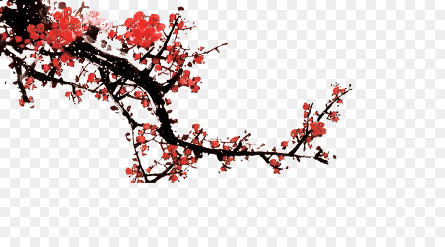 Tinte wash Malerei Wand Plum blossom Chinese New Year - Tinte Pflaume