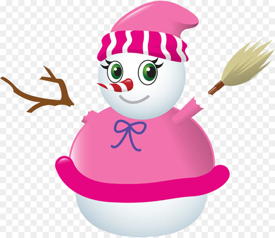 Pupazzo di neve Gonna Clip art - Pupazzo di neve con indosso un abito rosa