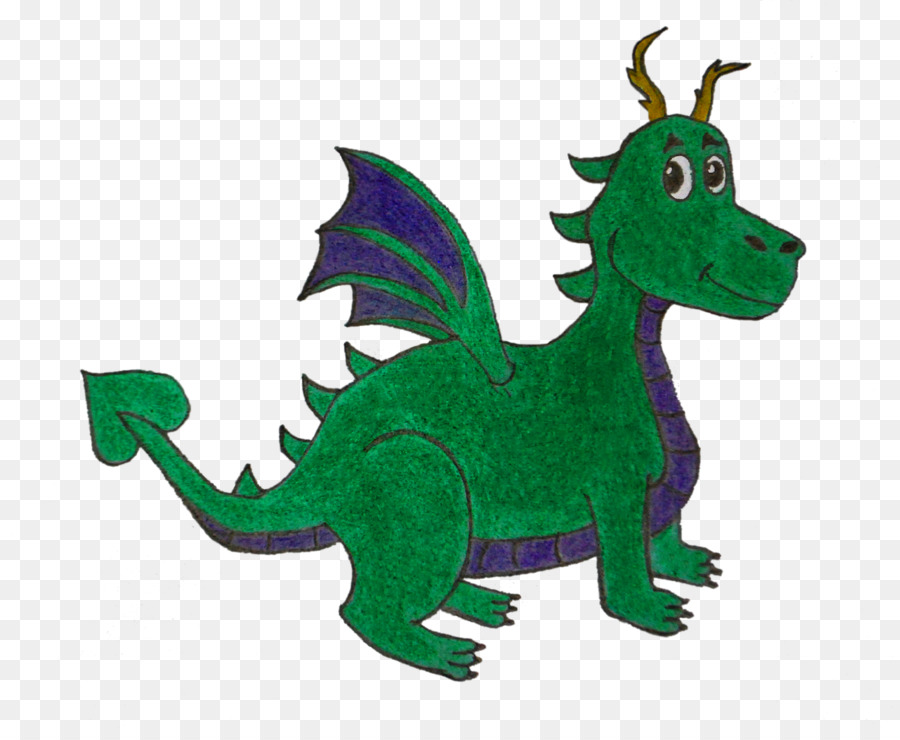 Puff the Magic Dragon Disegno, Illustrazione - Dipinta di verde draghi